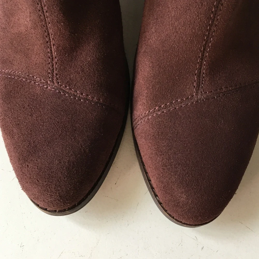 Toms Suede Chunky Heeled Bootie - Picture 4 of 8